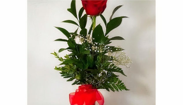 One rose vase